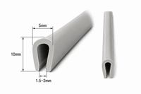 Hranové těsnění typ U PVC šedé – ochrana hrany 1,5–2 mm, profil 5x10 mm