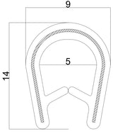 Upínací těsnění hran T4 pro hrany 3-4 mm