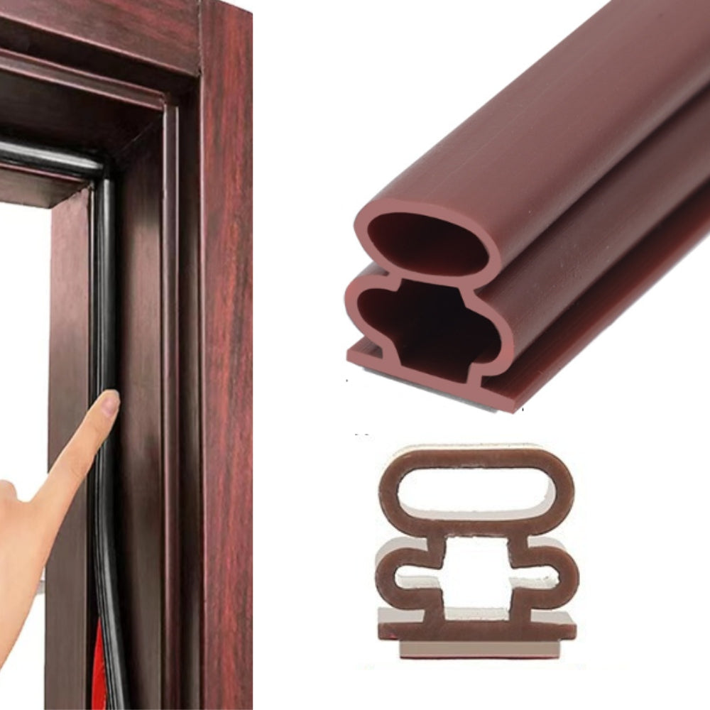 Samolepicí těsnění do dveří bronz 10 mm – gumový profil, venkovní dveře a okna