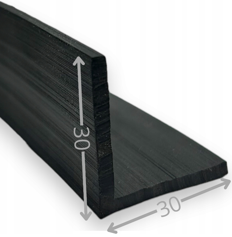 Gumový úhelník 30x30 mm – ochrana rohů, hran a povrchů