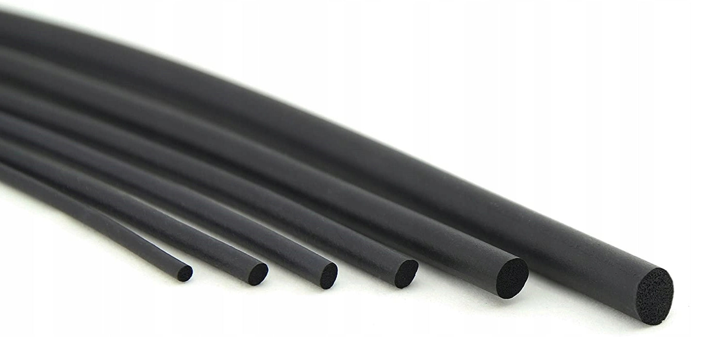 Gumová šňůra, těsnění z EPDM pěny 4-12 mm